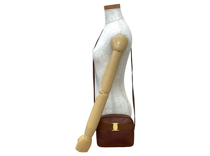 Borsa a Spalla Vara Marrone Salvatore Ferragamo - vista 2