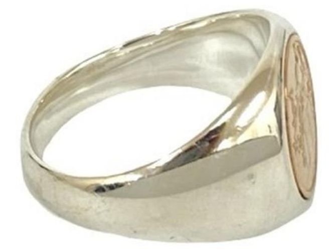 Ring Hermès Anello Band Ex Libris Chevalier HERMES Argento D'oro - vista 4