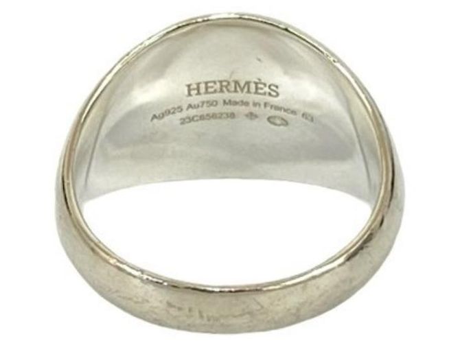 Ring Hermès Anello Band Ex Libris Chevalier HERMES Argento D'oro - vista 6