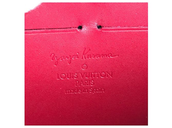 Cartera Zippy Vernis Dot Infinity Louis Vuitton Blanco Roja - vista 10