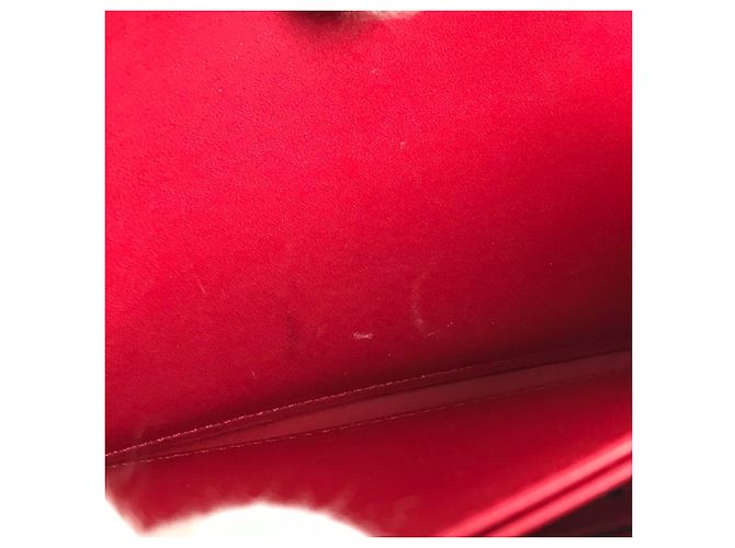 Cartera Zippy Vernis Dot Infinity Louis Vuitton Blanco Roja - vista 12
