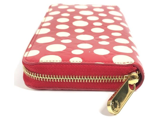 Cartera Zippy Vernis Dot Infinity Louis Vuitton Blanco Roja - vista 4