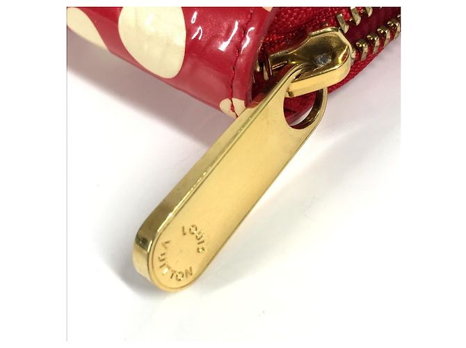 Cartera Zippy Vernis Dot Infinity Louis Vuitton Blanco Roja - vista 7