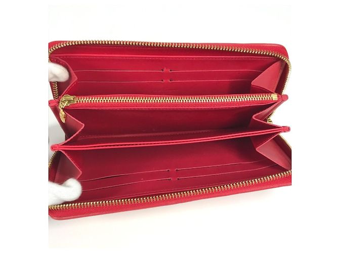 Cartera Zippy Vernis Dot Infinity Louis Vuitton Blanco Roja - vista 8