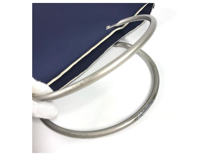 Chanel Navy Polyamid Tote-Handtasche Marineblau - Ansicht 10