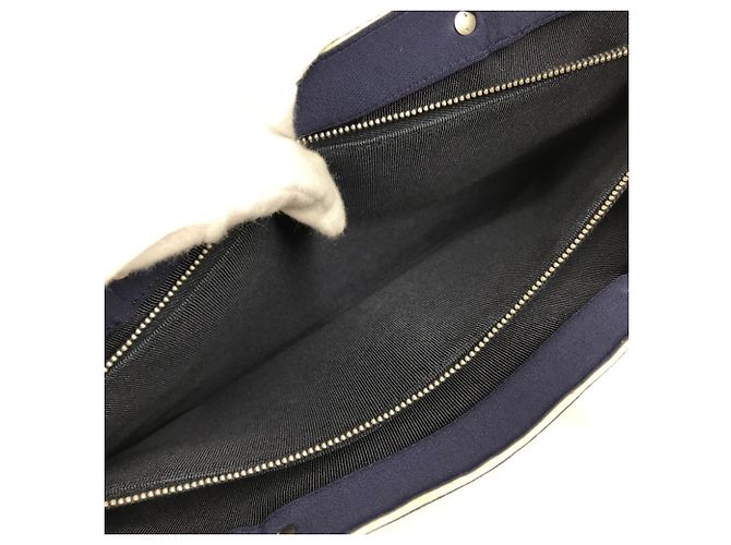 Chanel Navy Polyamid Tote-Handtasche Marineblau - Ansicht 13
