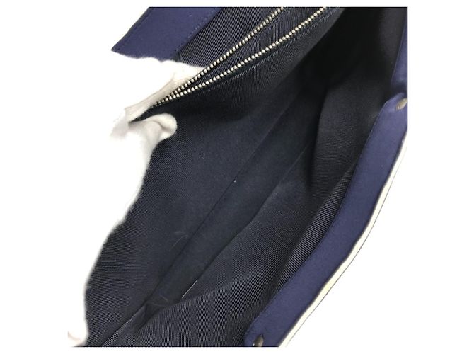 Chanel Navy Polyamid Tote-Handtasche Marineblau - Ansicht 15