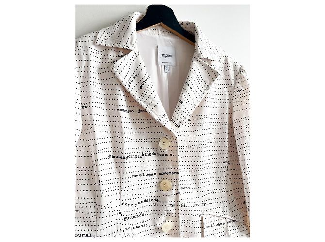 Blazer Moschino Jeans Blanco y Negro de Algodón - vista 2