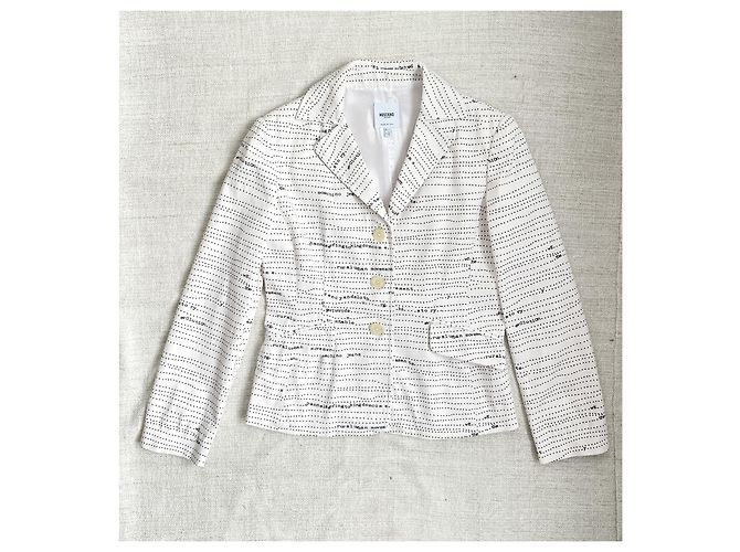 Blazer Moschino Jeans Blanco y Negro de Algodón - vista 5