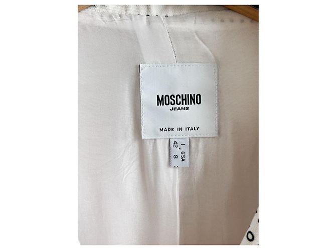 Blazer Moschino Jeans Blanco y Negro de Algodón - vista 7