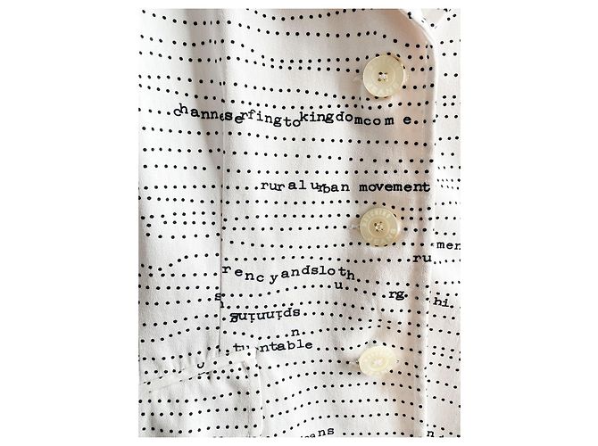 Blazer Moschino Jeans Blanco y Negro de Algodón - vista 8