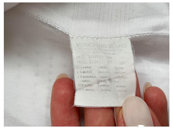 Blazer Moschino Jeans Blanco y Negro de Algodón - vista 9