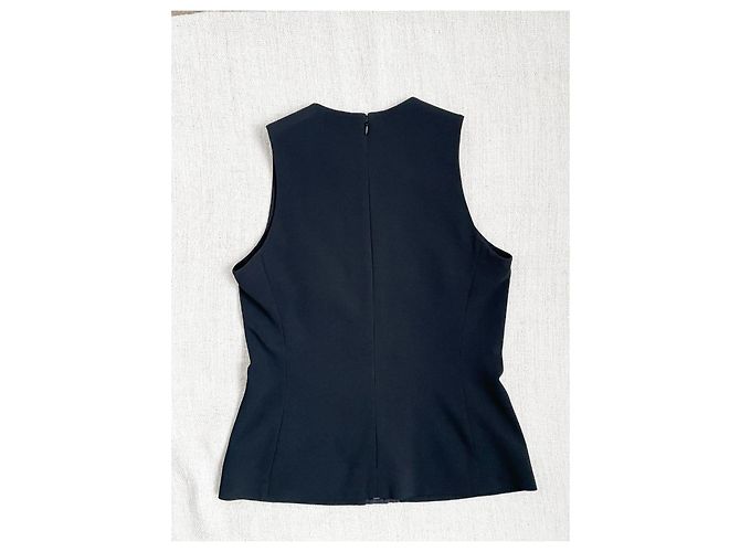 Blusa preta Thierry Mugler com detalhes de pérolas e renda Preto - vista 5
