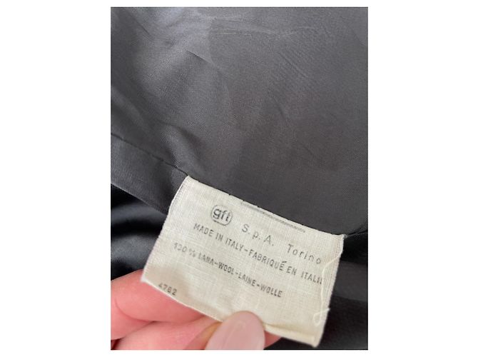 Blazer Valentino Garavani en laine pied de poule bleu clair Gris - vue 7