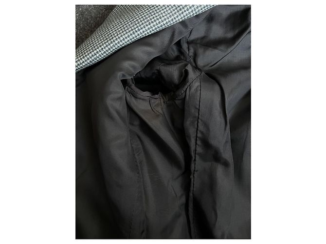 Blazer Valentino Garavani en laine pied de poule bleu clair Gris - vue 9