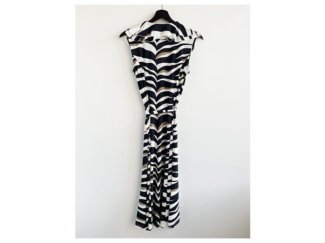 Valentino Garavani Kleid mit Zebra-Print Schwarz Weiß - Ansicht 3