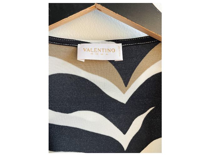 Valentino Garavani Kleid mit Zebra-Print Schwarz Weiß - Ansicht 5