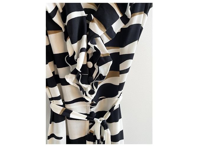 Valentino Garavani Kleid mit Zebra-Print Schwarz Weiß - Ansicht 6