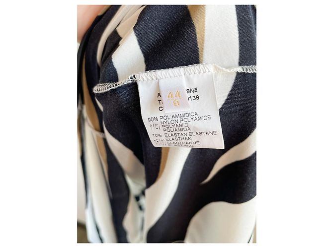 Valentino Garavani Kleid mit Zebra-Print Schwarz Weiß - Ansicht 7