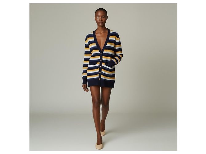 Gucci Gestreifte Strickjacke Blau Wolle - Ansicht 2
