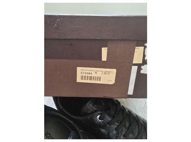 Sneaker Louis Vuitton Frontrow Pelle Coccodrillo Nera Nero - vista 3