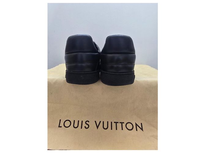 Sneaker Louis Vuitton Frontrow Pelle Coccodrillo Nera Nero - vista 7