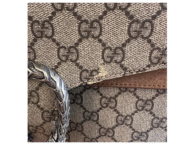 Gucci Dionysus Top Handle Chain GG Coated Canvas medium Beige - vista 3