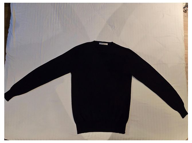 GIVENCHY Merinowoll Pullover Rundhals Marineblau 100% Wolle - Ansicht 11