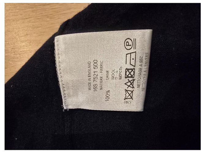 GIVENCHY Merinowoll Pullover Rundhals Marineblau 100% Wolle - Ansicht 9