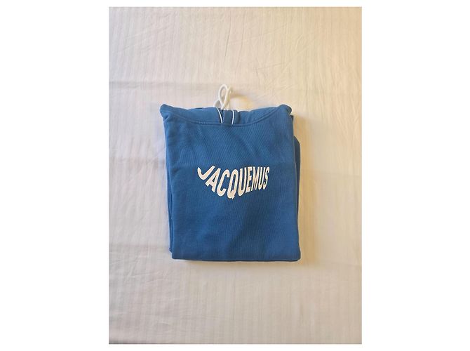 Jacquemus Moletom com Estampa de Onda e Logo Azul claro - vista 10
