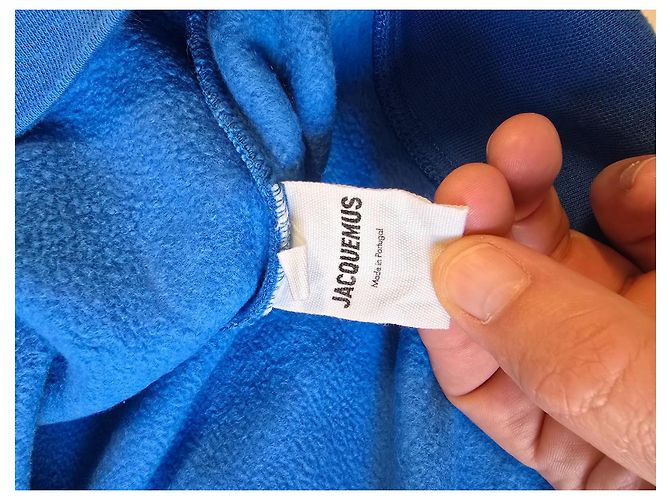 Jacquemus Moletom com Estampa de Onda e Logo Azul claro - vista 14