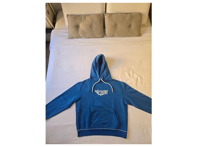 Jacquemus Moletom com Estampa de Onda e Logo Azul claro - vista 2