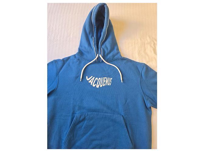 Jacquemus Moletom com Estampa de Onda e Logo Azul claro - vista 4
