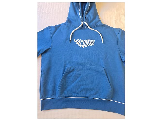 Jacquemus Moletom com Estampa de Onda e Logo Azul claro - vista 5