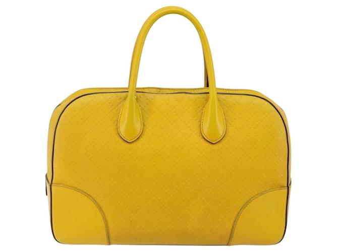 Gucci Bright Top Handle Diamante Pelle Medium Giallo - vista 2