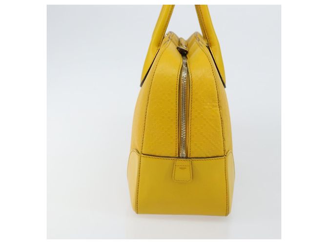 Gucci Bright Top Handle Diamante Pelle Medium Giallo - vista 3