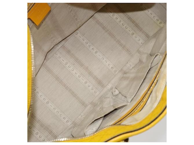 Gucci Bright Top Handle Diamante Pelle Medium Giallo - vista 5