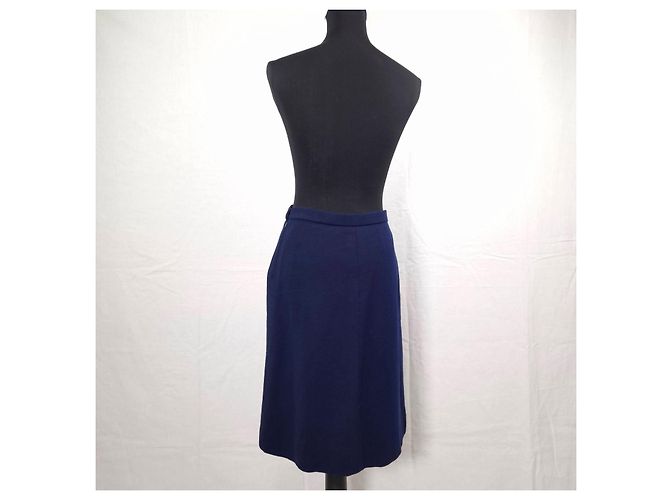 Yves Saint Laurent Falda azul de lana YSL Rive Gauche - vista 2