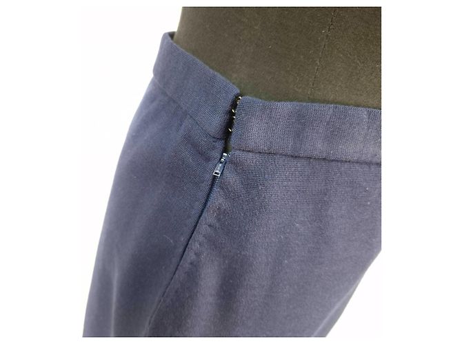 Yves Saint Laurent Falda azul de lana YSL Rive Gauche - vista 6