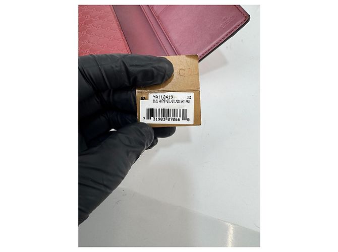 Cartera larga de cuero patentado Microguccissima rosa de Gucci - vista 13