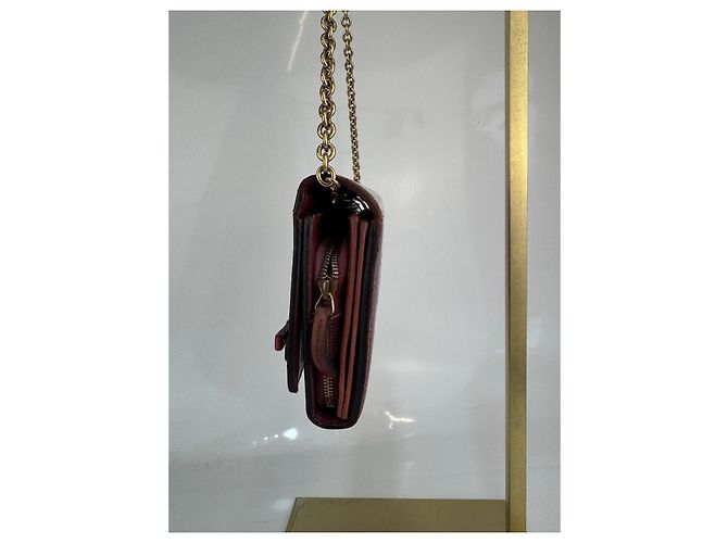 Cartera larga de cuero patentado Microguccissima rosa de Gucci - vista 7
