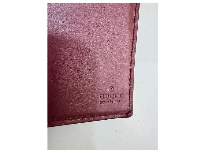 Cartera larga de cuero patentado Microguccissima rosa de Gucci - vista 9