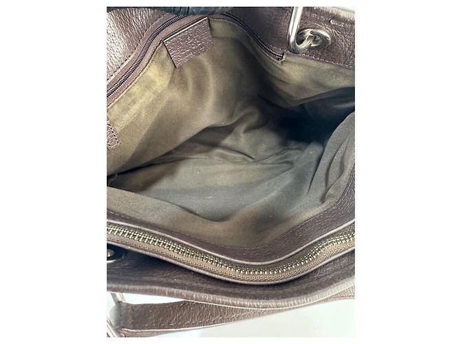 Borsa a spalla Gucci in tela / pelle marrone 276 - vista 11