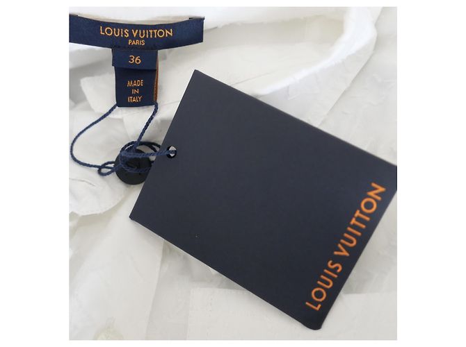 Louis Vuitton Monogram Relief Trompe L’Oeil Shirt Dress White - view 10