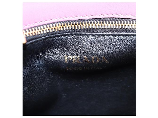 Borsa Prada Belle a manico superiore in vitello medio Rosa - vista 6