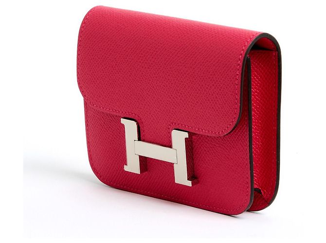 Hermès 2024 Constance Slim Pochette Cinturón Bolsa de Cuero Rosa en Cinturón Hardware de plata - view 5