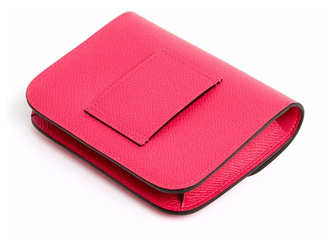 Hermès 2024 Constance Slim Pochette Cinturón Bolsa de Cuero Rosa en Cinturón Hardware de plata - view 6