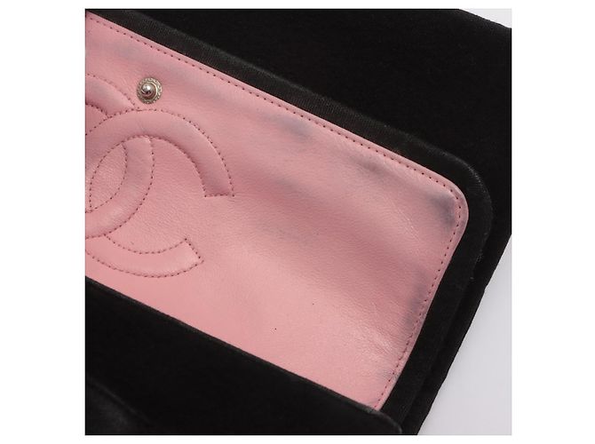 Chanel Timeless - Classic Double Flap Quilted Jersey Medium Preto - vista 3