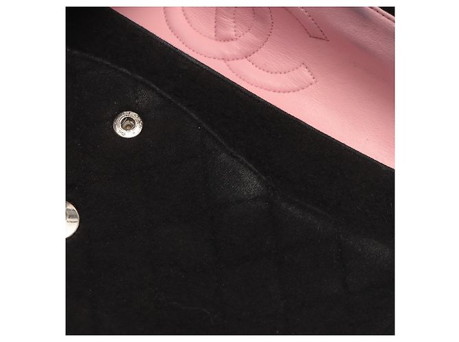Chanel Timeless - Classic Double Flap Quilted Jersey Medium Preto - vista 6