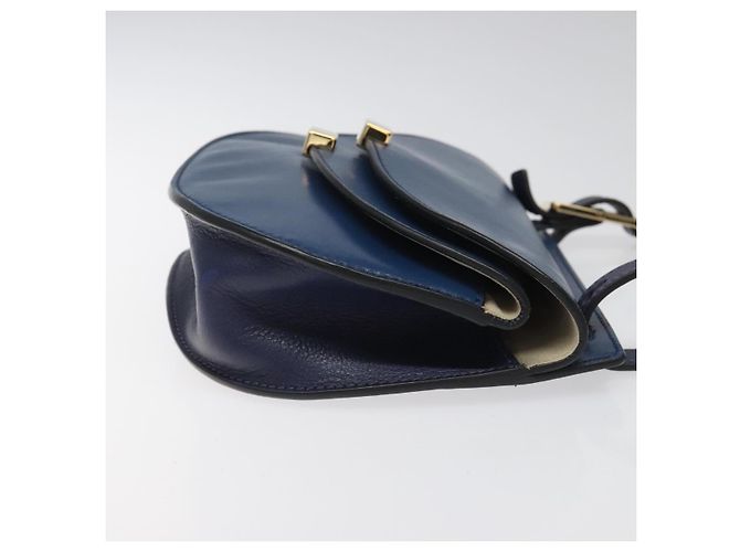 Chloé Chloe Georgia Leather Medium Blu - vista 3